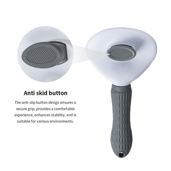 Blue Self Cleaning Dog Brush Dog Hair Deshedder With Massage Function