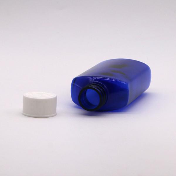 Material de base PET 120 ml quadrado xarope estéril para tosse frasco líquido oral tampa de segurança infantil