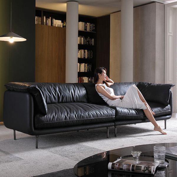 Modern Luxury European Chesterfield Sectional Sofa Set Leather Wood Frame Foam Corner for All Living Room Hotels