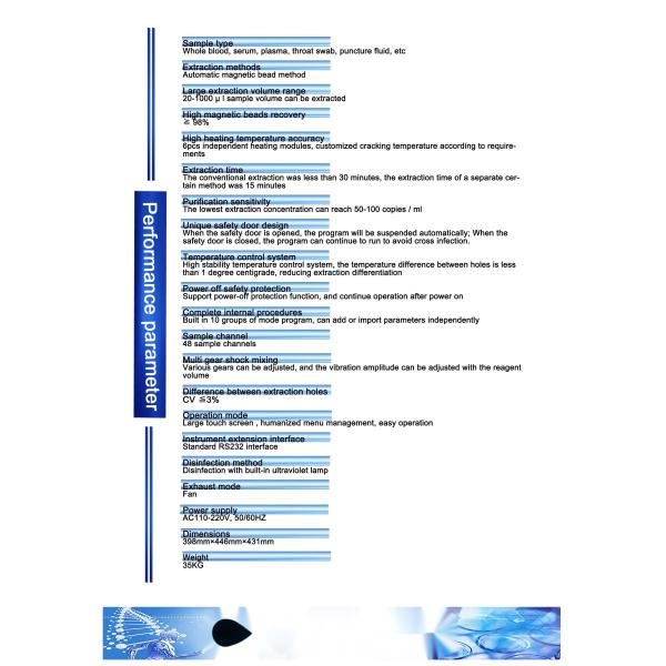 High Quality Automatic Hospital Purification Hospital Clinic Lab Extractor Medical Lab Nucleic Acid Extractor