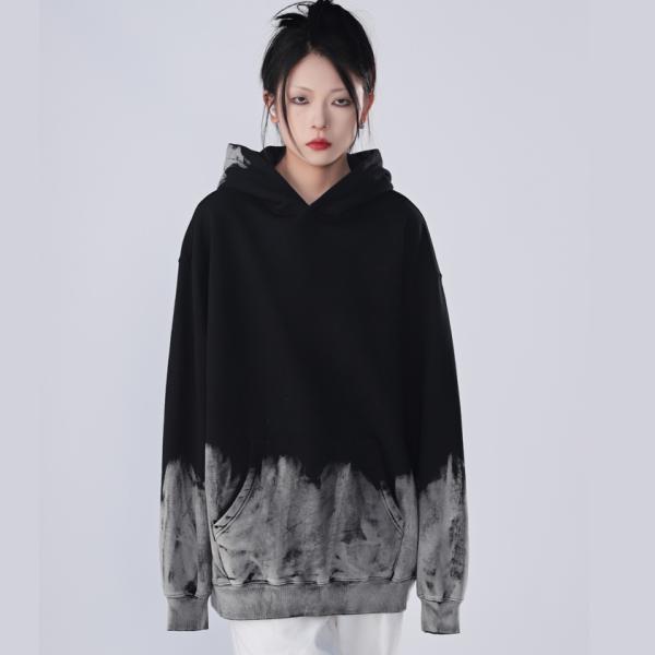 4x 4xl 3x Hooded Sweatshirt Streetwear Vintage Washed Oversized French Terry Hoodie Tie Dye