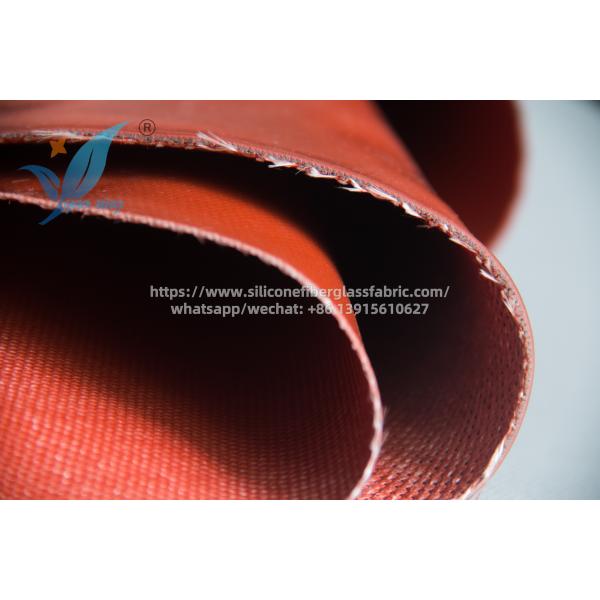 0.8mm Red Single Side Silicone Coated Fiberglass Fabric