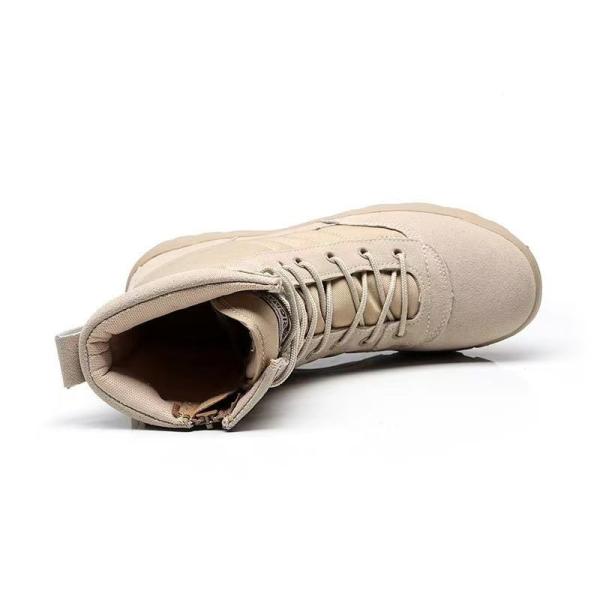 Bottes de combat pour la randonnée en suède de vache Bottes d'alpinisme en caoutchouc durable