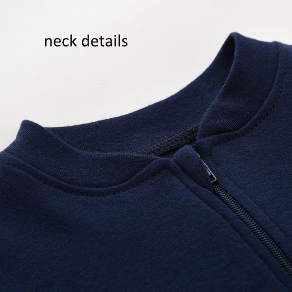 Good Quality Custom 100% Organic Cotton Baby Footie zipper Onesie Jumpsuit Low Price Baby Rompers