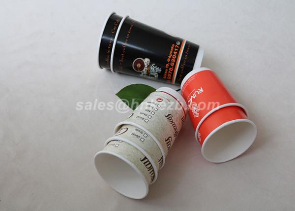 Individual 400ml Insulated Paper Coffee Cups , Takeaway Paper Cups For Hot Drinks
