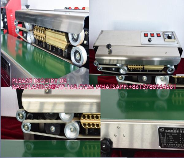 Plastic Film Bags Heat Sealing Machine Continuous Band Sealer Machine Widen Inkjet Printing