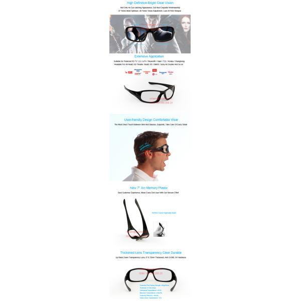 Polarize 3D glasses TV film vision movie buy LG Sony Samsung Panasonic theater Benq Acer 1