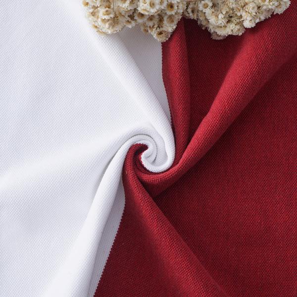 Breathable Cotton Pique Fabric Double Yarn Knitted Texture 185cm WJ-402-19520