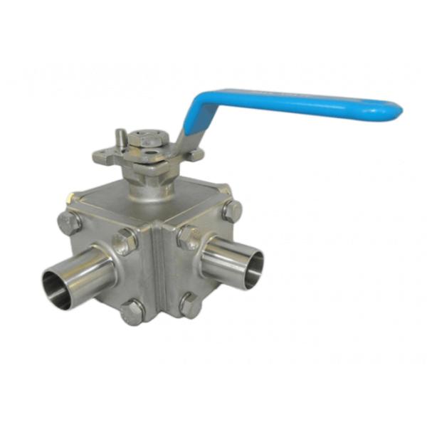 SS Welded Ends Sanitary Ball Valves Two Way 1