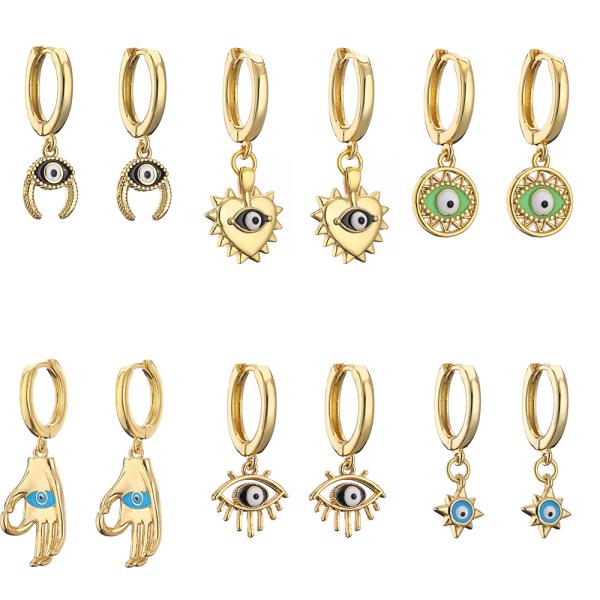 Латунный шкентель дурного глаза эмали