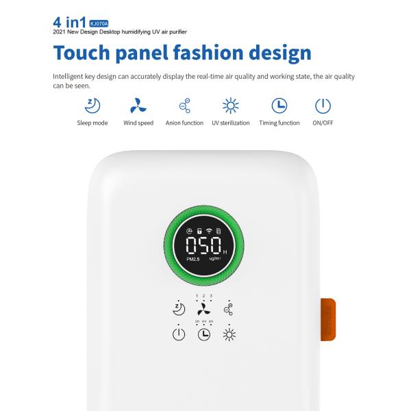 HOMEFISH ABS умный портативный настольный очиститель воздуха с увлажнением