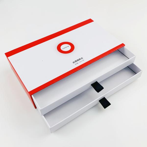 Emballage personnalisé de maquillage de luxe Double tiroirs Boîte cadeau Cosmétique Carton Boîte d'emballage pour produits de beauté