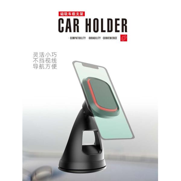 Black ABS Silicone 360 Magnetic Car Air Vent Phone Holder