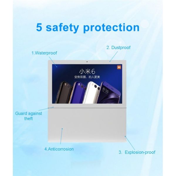 86 inch floor standing Android touch outdoor advertising machine vertical high brightness waterproof LCD display screen