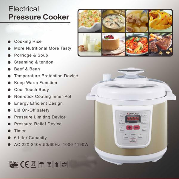 Safety Protection Automatic Pressure Cooker , High Power Pressure Cooker European Modern