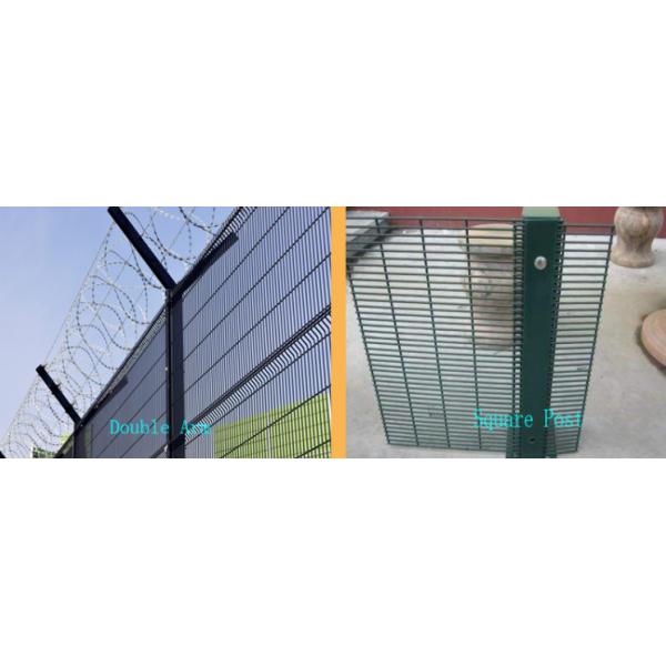 Oem 358 Security Fencing Powder Coated Green Color For Railway Station