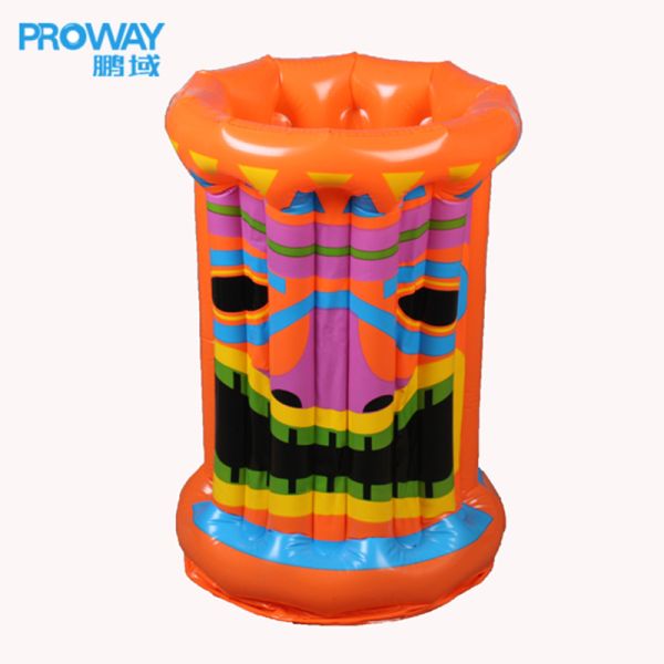Custom Logo Inflatable Ice Bucket: Personalized Party Cooler for Weddings, Corporate Events & Summer Gatherings | White Portable Inflatable Drink Tub