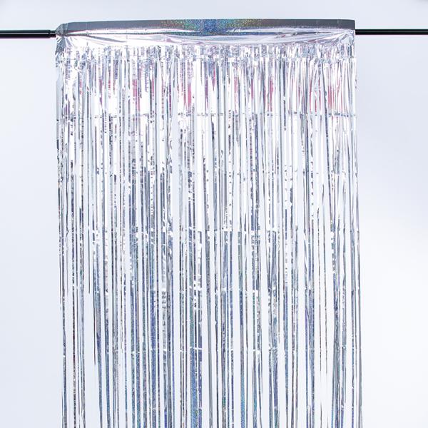 Лазерная фольга Френдж Рождественский Тинцель Занавес Фон для внутреннего / наружного праздничного украшения