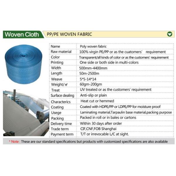 Paño tejido PP del rollo/rollo tejido/de la tela PE el PE tejido PE de la tela (lona del PE)