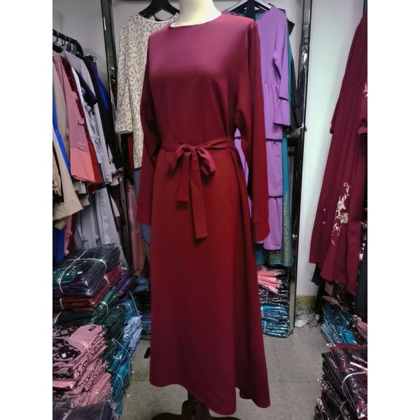 Женская одежда Ближний Восток Абая Мусульманский Твердый цвет плюс размер Мусульманское длинное платье