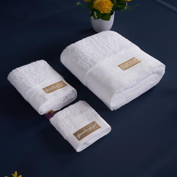 Logo Embroidery Hotel Towel Set 16 Yarn Spiral Towel Super Soft Anti Mite Star