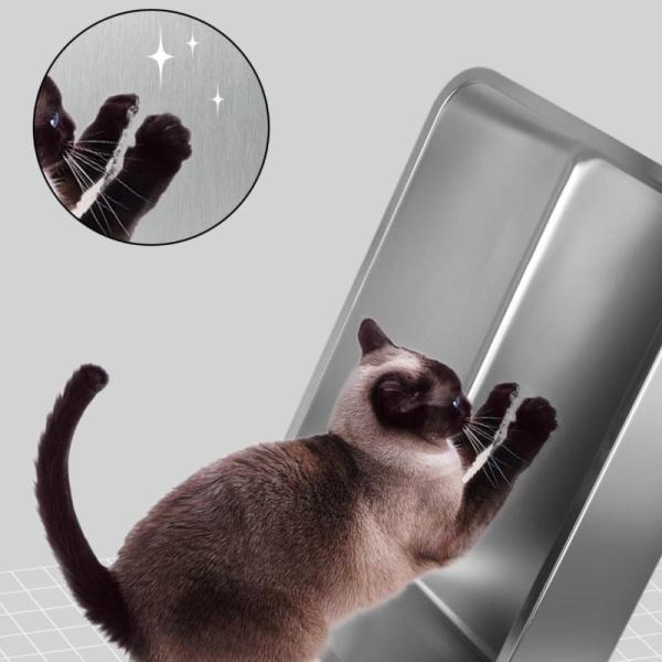 Boîte à litière en acier inoxydable pour chat à l'odeur étanche, poubelle à litière, bac à sable Produits propres 60*39*40 cm Acceptable OEM/ODM Pour les chats