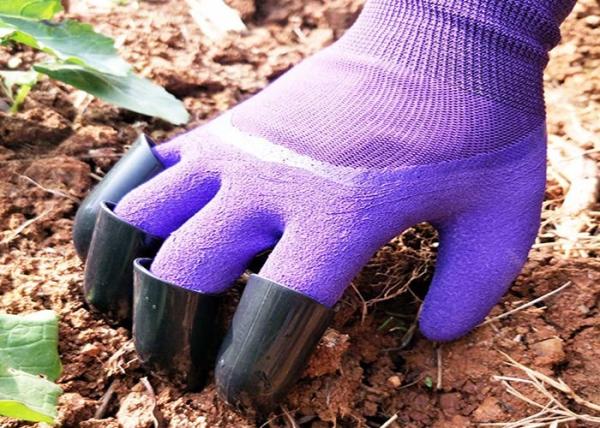 Plastic Garden Genie Gloves , S - XXL Ladies Garden Gloves With Claws