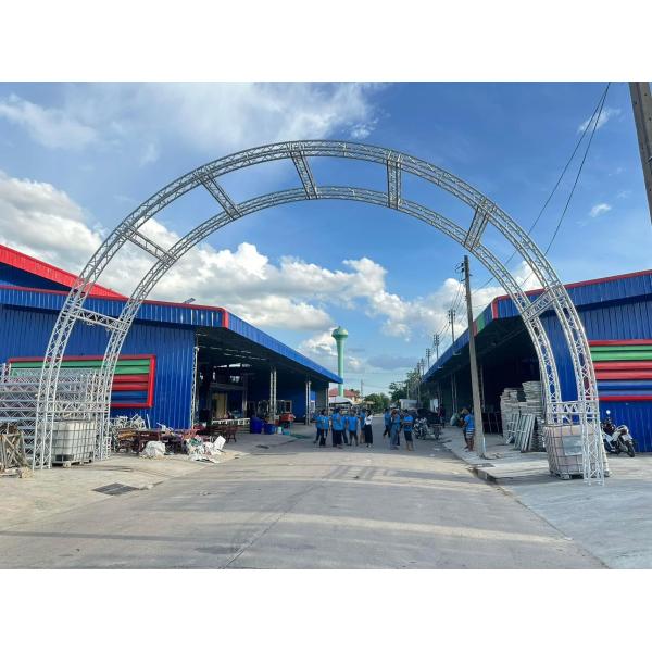 Silver Aluminum Roof Truss System , Square Portable Stage Truss