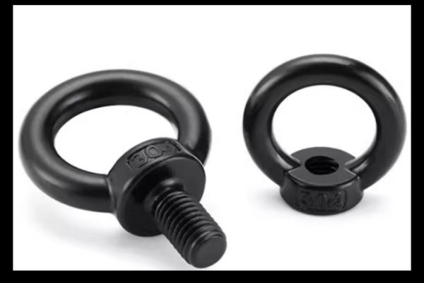 Black M8 M12 Carbon steel eye nuts Class8. 8 Grade 8.8 eye nut square neck
