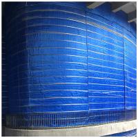 Cortina de rolos à prova de fogo de trilhas duplas azul com resistência de fabricação moldada