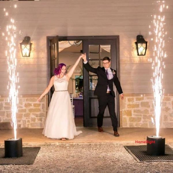 Almofada de alumínio 1-5m Máquina de fonte de faísca para exposições de casamento de tirar o fôlego