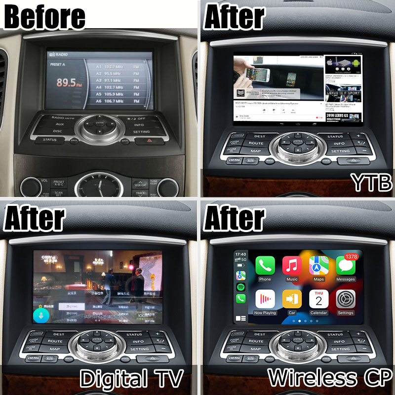 Infiniti QX50 EX EX35 EX25 EX37 Nissan Skyline кроссовер Android HD экран carplay android auto upgradew