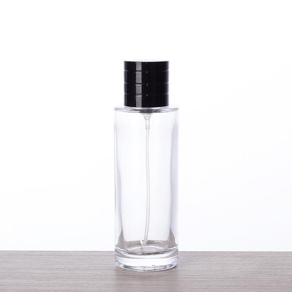50ml Tall Cylindrical Glass Perfume Bottle Fine Spray Portable Cosmetics Bottle With Cap