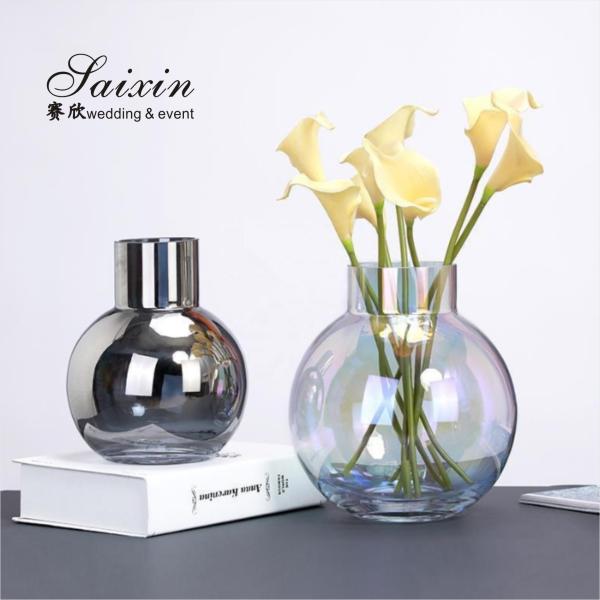 Небольшая кристаллическая ваза с цветами для свадебных центров 90 см