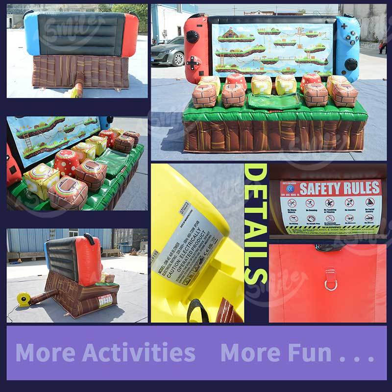 Commercial Grade Video Game Theme Inflatable Interactive Game for Kids Party Rental Business