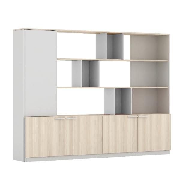 Armazém de Arquivos de Cor de Carvalho Nórdico Armazém de Display Superior feito na fábrica de Foshan Myidea Camada Inferior Com Armazém de Bloqueio Personalizado