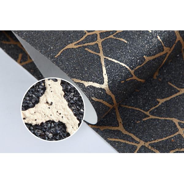 High-end Household Wallpaper Decor Black Color Plant Fiber Bronzing Process