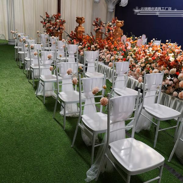 Hotel Celebration Organza Polyester Chair Back Cover