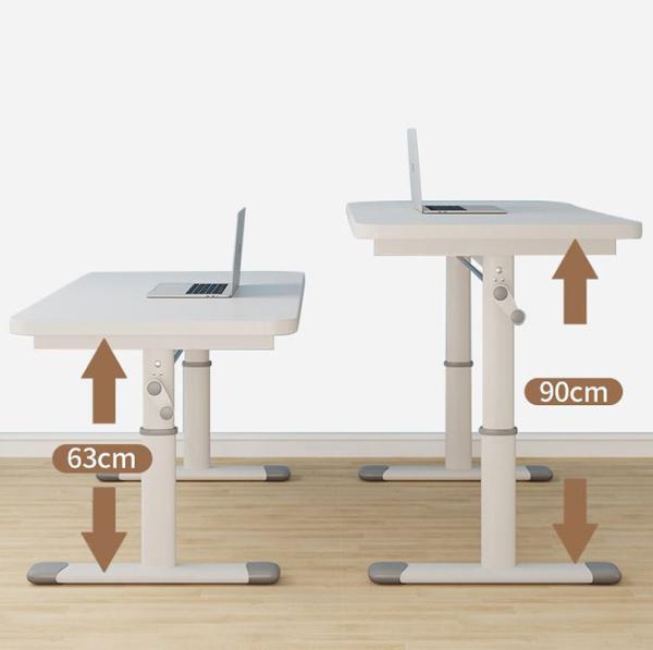 Adjustable Height White Metal Writing Desk for Children's Study in Zhejiang Province