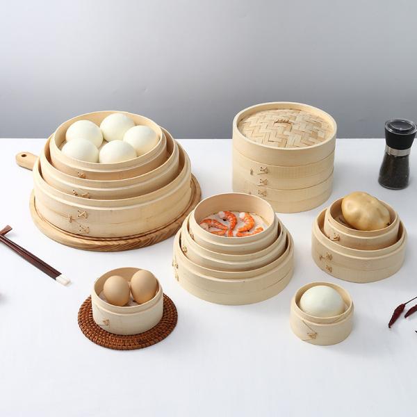High Refreshment Wooden Cooking Utensils 15cm 26cm 30cm Bamboo Steamer Cover
