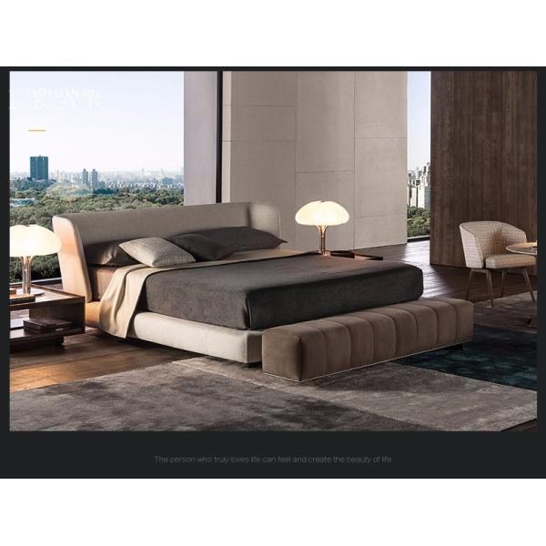 Bed Design Furniture Wooden Fabric 1.8M Bed ZZ-BD001