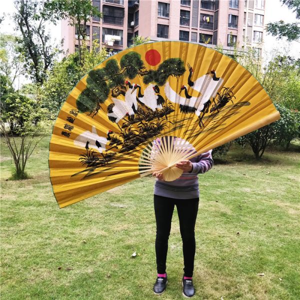 [I AM YOUR FANS] 100% Hand Made Custom Personalized Design Large Bamboo Hand Fans Decorative Wedding Hand Fans