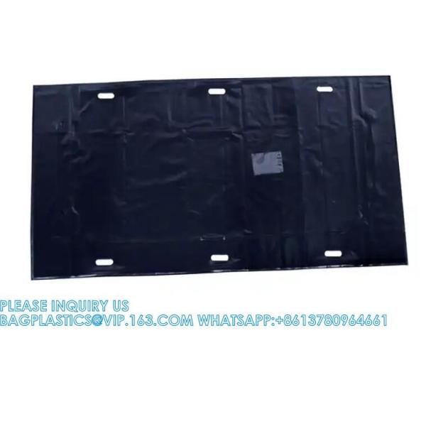 Disposable Disaster Pouch Body Bag Stretcher Combo, 8 Carrying Handles, 3 Patient Tags, Heavy Duty Vinyl Pouch