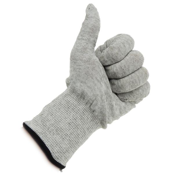 Grey Carbon Fibre 40D Silver Conductive  Gloves