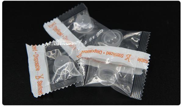 White Tattoo Accessories , 1.7cm Plastic Disposable tattoo Ink Cups 50pcs / Bag