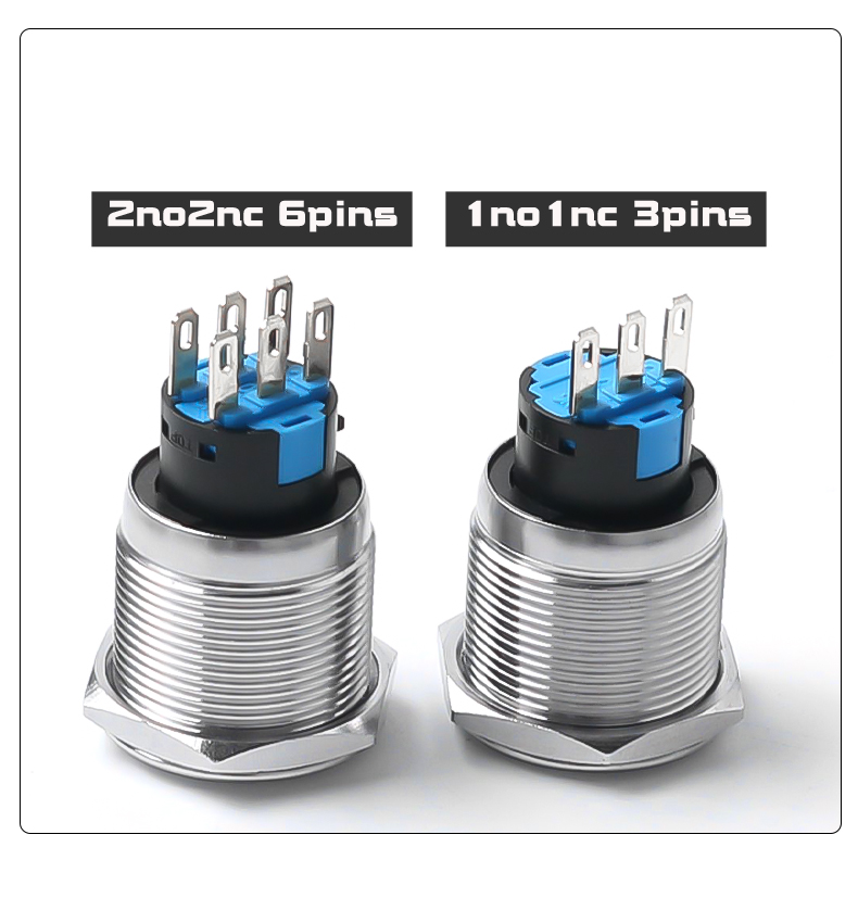16mm/19mm/22mm Stainless Steel Metal Key Knob Button Self-Resetting Self-Locking IP65 Level Selector Switch for Home Appliances