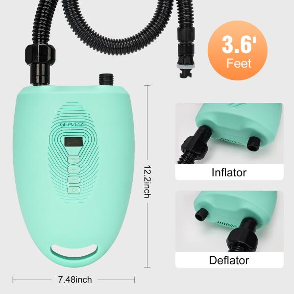 Portable Electric Air Pump for Marine Inflatables Green Lakes Rivers Occasion Powerful