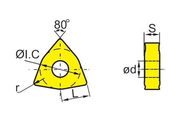 High Performance WNMG CNC Insert with HRA90 Hardness and 45HRC-65HRC for CNC Machining Center with 3 Years Warranty