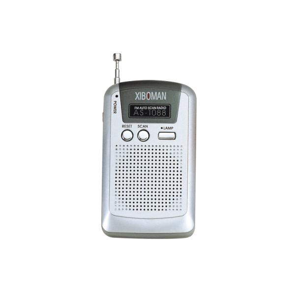 Пластиковая мини милая портативная машинка радио 32cm FM с батареями сухих элементов Джек наушников