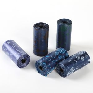 Tie Handles Compostable Poop Bags Unscented For Picking Up Dog Waste